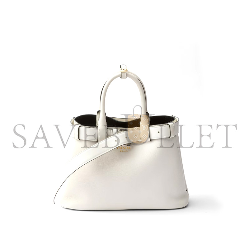 PRADA BUCKLE MEDIUM LEATHER HANDBAG WITH BELT 1BA434 (32*23*11cm) PRADA BUCKLE MEDIUM LEATHER HANDBAG WITH BELT 1BA434 (32*23*11cm)